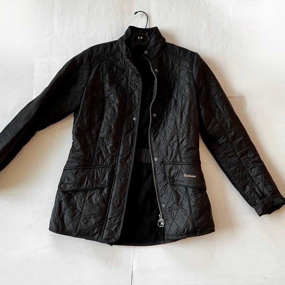 Barbour Cavalry Polarquilt Jacket Dark Navy Blue Women's Size US 6 - Picture 4 of 4
